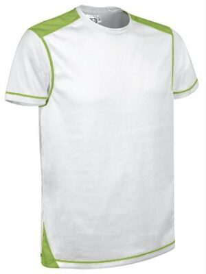 Camiseta Tecnica Brickplus Blanco/Verde Manzana