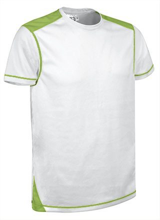 Camiseta Tecnica Brickplus Blanco/Verde Manzana