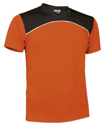 Camiseta Tecnica Maurice Naranja Fluor/Blanco/Negro