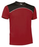 Camiseta Tecnica Maurice Rojo Loto/Blanco/Negro