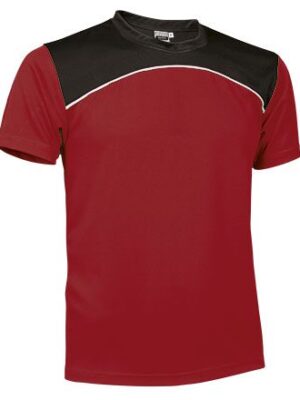 Camiseta Tecnica Maurice Rojo Loto/Blanco/Negro