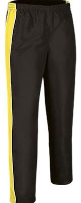 Pantalon Deportivo Tournament Negro/ A. Limon/ Blanco